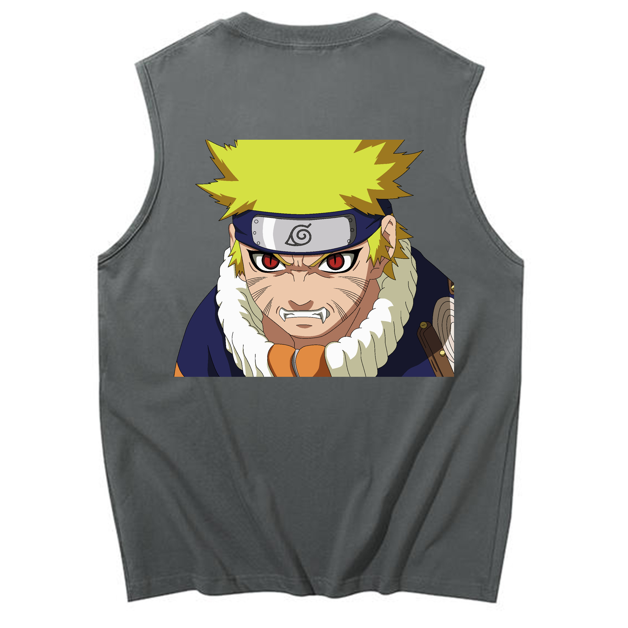 （画像用） NARUTO -ナルト- うずまき ナルト Uzumaki Naruto コットン100％タンクトップ（背面プリント）